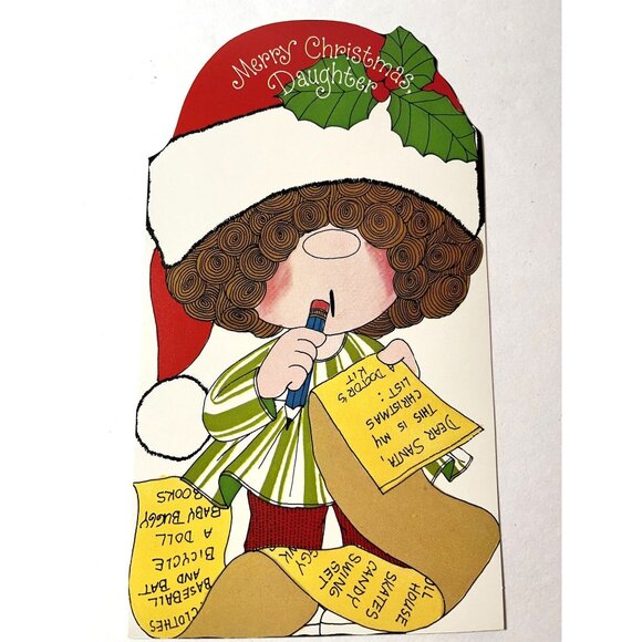 Other - Vtg Merry Christmas Daughter Wish List Greeting Cards Anne Wingert Lot New READ
